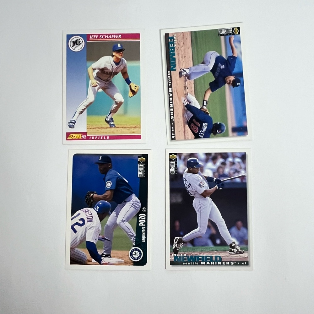 vintage 90s baseball card lot seattle mariners crafting junk journaling‎